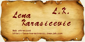 Lena Karašićević vizit kartica